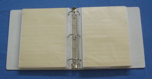 Avery Dennison Ring Binder (40) 8.5&#034; x 11&#034; Slotted Organizer Pages For Coupons