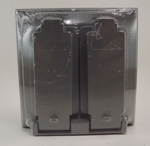 Sigma electric - 14345 - weather proof - 2 gang duplex receptacle outlet cover for sale