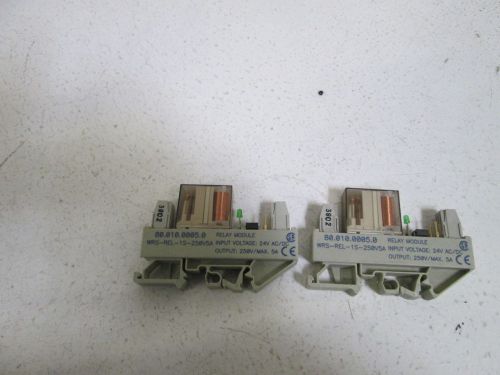 LOT OF 2 WIELAND RELAY MODULE 80.010.0005.0 *USED*