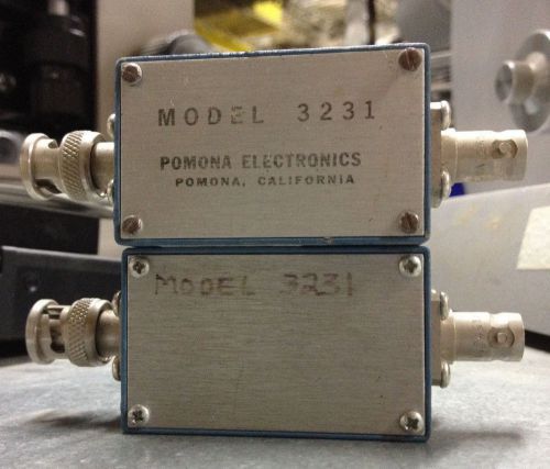 Lot 2 Pomona Electronics Aluminum Shielded Box Model 3231 BNC (M-F) Connector