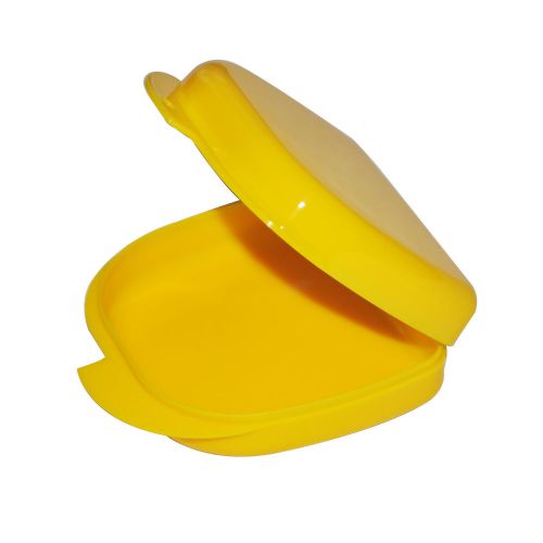 yellow Color Dental Orthodontic Retainer Denture mouthguard Case Box