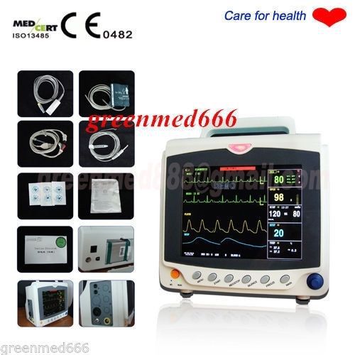 Veterinary icu patient monitor vital signs 6-parameter monitor+printer ce proved for sale
