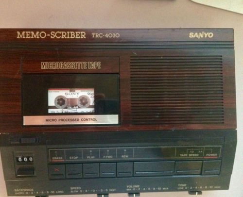 Sanyo TRC-4030 Memo-Scriber MicroCassette Transcriber Machine