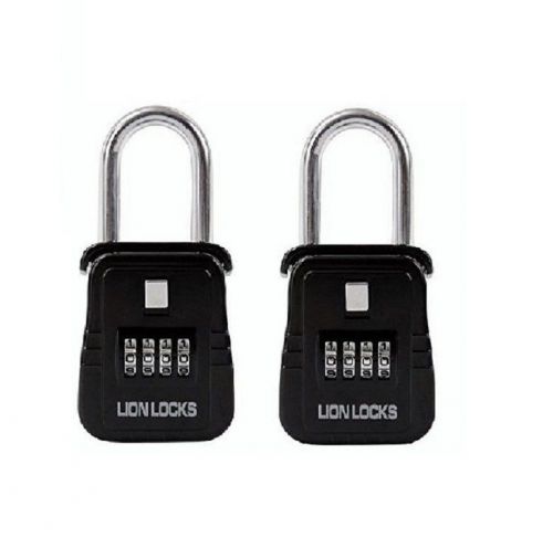 Pack of 2 lockboxes realtor key storage lock box real estate 4 digit lockbox