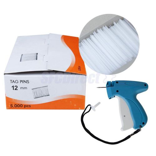 Clothing garment standard price label tagging tag tagger gun &amp; 5000 barbs 0.5&#034; for sale