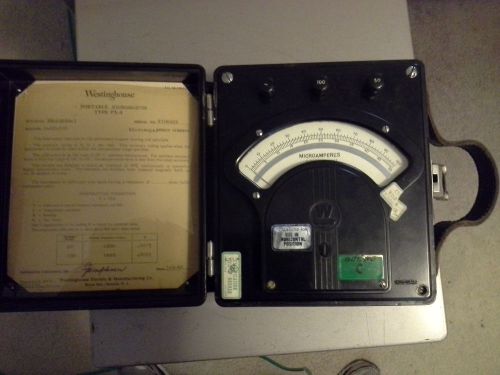 Vintage Westinghouse Portable Milliampere Meter DC Type PX-5 Style