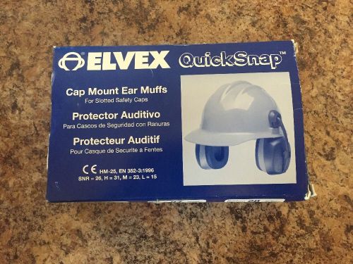 Elvex HM-6029 HM6029 Cap Mount Ear Muffs