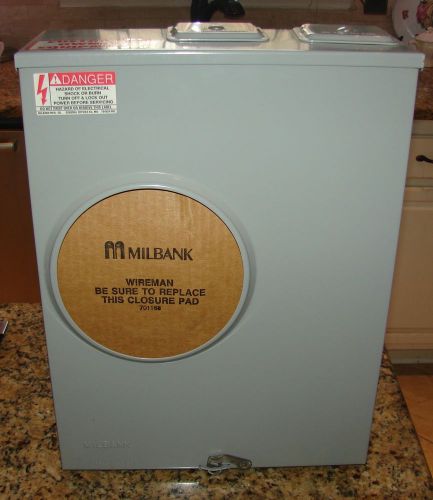 Milbank - 200 amp - Single phase - Type 3R enclosure underground meter can New