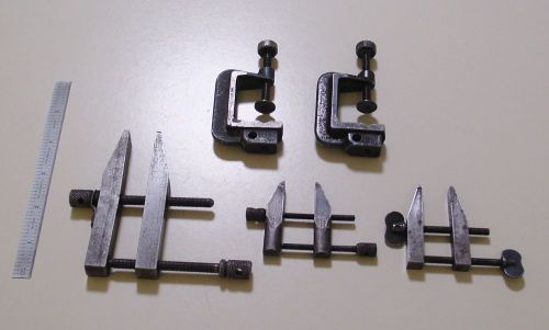 LOT of 5 VINTAGE MACHINIST / TOOLMAKERS PARALLEL and HOLD DOWN CLAMPS