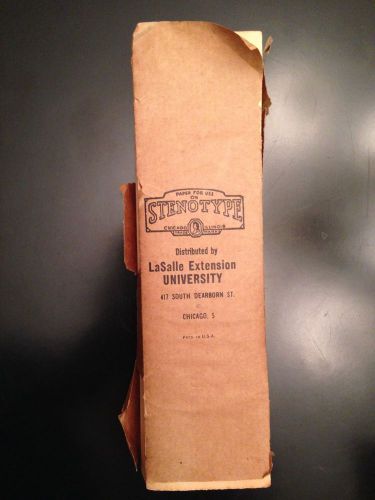 Vintage Stenotype Paper distributed by LaSalle Extension University Antique
