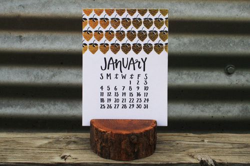 One Canoe Two Letterpress Wood Stump Calendar 2015 - 40% OFF
