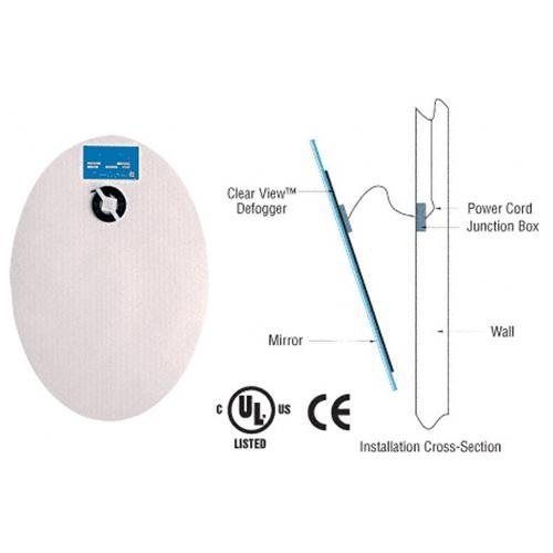 Crl 18&#034; x 26&#034; clear view™ oval mirror defogger 01826 for sale