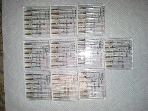 Lot of 10 packs dental endo rotary files, protaper-style, sealed