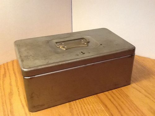 Vintage SWANCO Metal Cash Money Office Safety Deposit Lock Box No Key