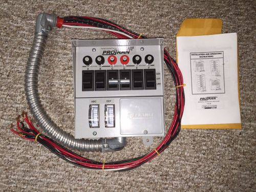 Reliance controls 30216a 6 circuit power transfer switch for sale
