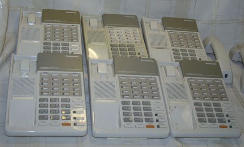 Lot 10 Panasonic Hybrid Phones 9 - KX-T7020W, 1 - KX-T7050W - Tested