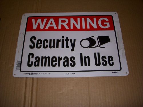 METAL SECURITY CCTV CAMERA HOME MONITORING  IN USE WARNING YARD SIGN