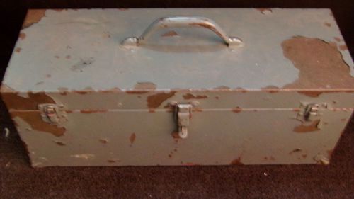 Classic kennedy type vintage tool box rot rod industrial carry box for sale