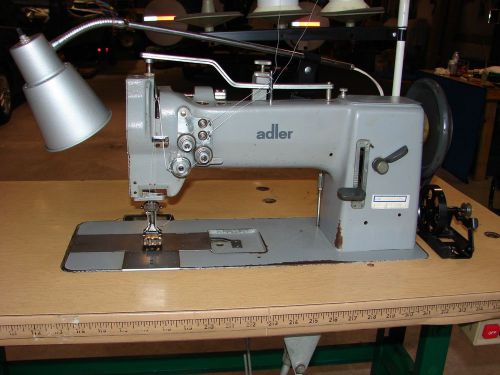 ADLER DOUBLE NEEDLE WALKING FOOT INDUSTRIAL SEWING MACHINE. 1/2&#034;, LEATHER CANVAS