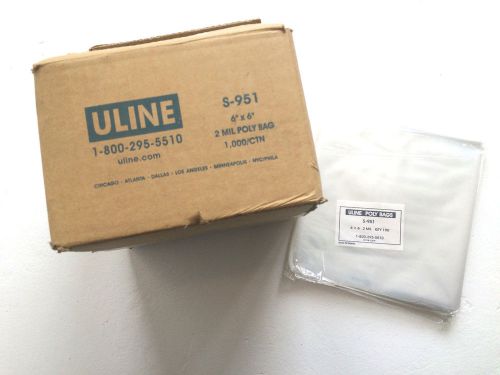 6&#039;&#039; x 6&#034; 2 mil industrial poly bags s-951 1,000ct.-by u-line for sale