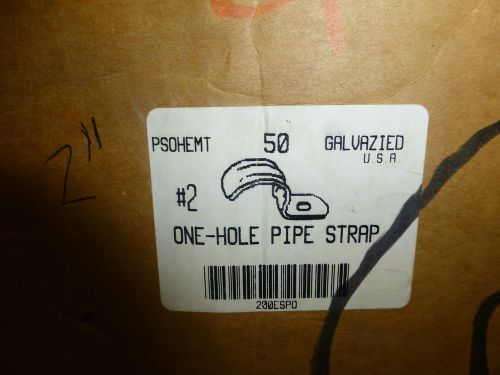 Box of 12 Galvanized One Hole Pipe strap 2 inch straps
