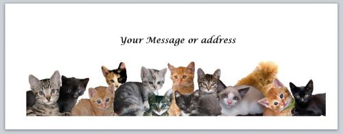 30 Personalized Return Address Labels Cats Buy 3 get 1 free (ct235)