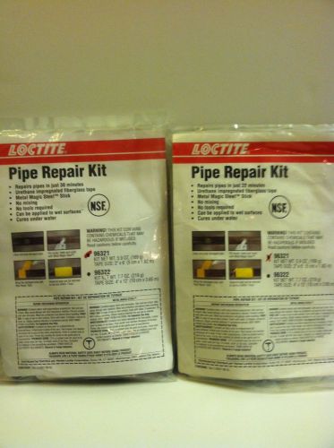 New-(2 pack) loctite pipe repair kit #96321--tape size 2 x 6 for sale