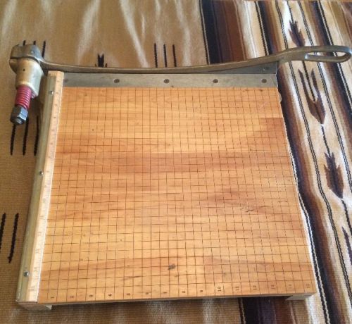vintage INGENTO (IDEAL)15 1/2&#034;  school PAPER CUTTER No. 5 guillotine