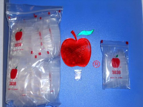 apple brand baggies zippitz bags 3/8&#034;x3/8&#034; 3838 size clear 1000ct  Sickest Price