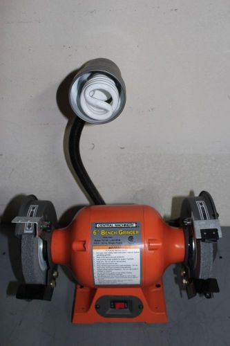 Central Machinery 6&#034; Bench Grinder with Gooseneck Lamp