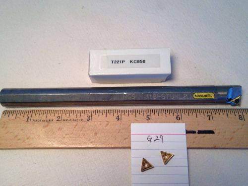 1 new 5/8&#034; heavy metal boring bar. w/ 10 kennametal t221p carbide inserts.  g29 for sale