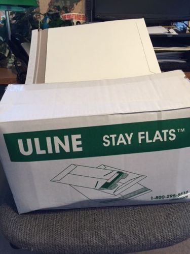 Uline s-2666 11 x13 1/2 white self seal stayflats #3 for sale
