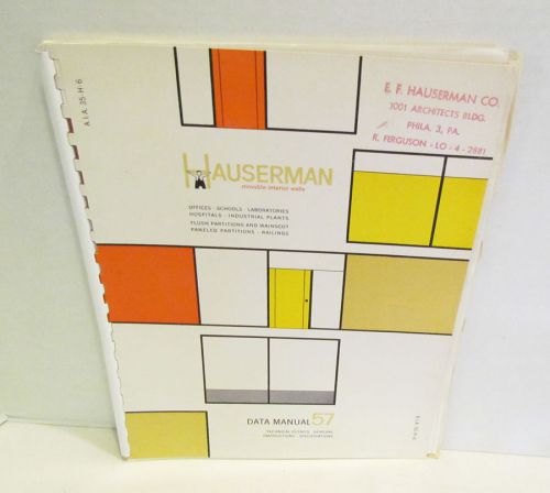 HAUSERMAN 1957 MOVABLE INTERIOR WALLS DATA MANUAL CATALOG BROCHURE MCM EAMES ERA