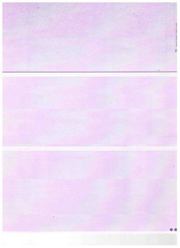 Blank check paper Purple top 2000 business checks from Deluxe