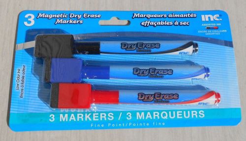 Magnetic fine-point dry erase markers 3 packs ~ red~blue~black ~ new for sale