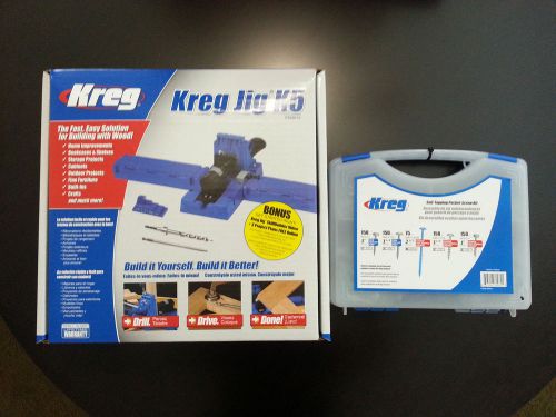 Kreg k5 pocket hole jig  + self tapping pocket screw kit, sk03 for sale
