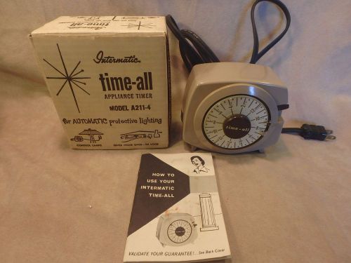 Vintage retro intermatic a211-4 indoor appliance lights vacation timer c for sale