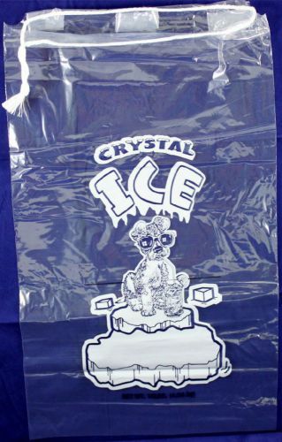 Plastic Ice Bags 10 Lb. With Draw String Closure - Pack of 100, Free Shipping