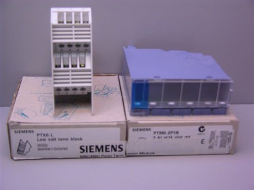 1 Siemens PTM6.2P1K Point Termination Module &amp; PTX6.L L.Voltage Terminal Block