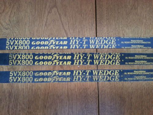 Matched set of three (3)- goodyear 5vx800 hy-t wedge v-belts. obp blower, hvac for sale