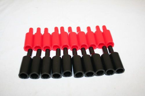 Mueller #62 (lot of 20) alligator clip insulators 10-red 10-black made in usa for sale