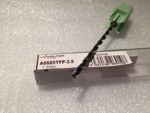 WALTER TITEX A6685TFP-3.5 Carbide Coolant Thru Drill 3.5mm 0.1378&#034;