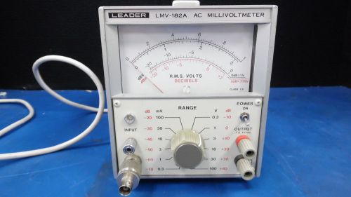 Leader LMV-182A AC Millivoltmeter w/ Type N To BNC Connector