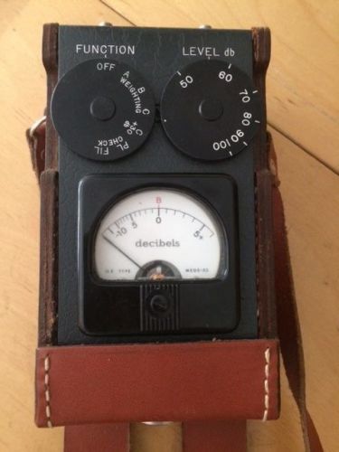 General radio co. type 1555-a sound survey meter w/leather case and instructions for sale