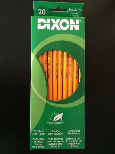 NIB DIXON YELLOW #2/HB PENCILS 20 Pack Wood School Pencils