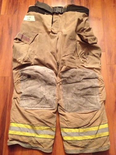 Firefighter pbi gold bunker/turn out gear globe g extreme used 40w x 30l  2006 for sale