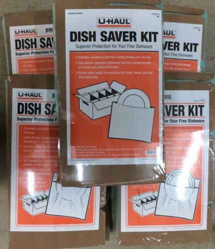 U-Haul Dish Saver Kit Moving Storage Pouches Divider and Box LOT OF 5 Kits