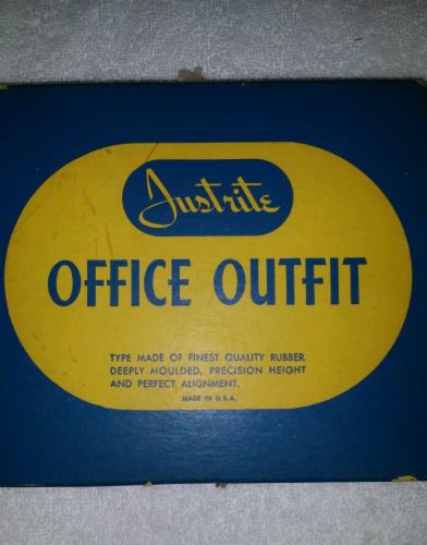 Vintage  justrite office custom rubber stamp ket new