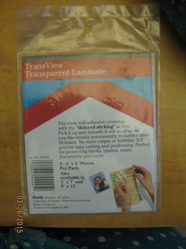 TransView Transparent Laminate 5-4&#034; by 5&#034; Pieces In Package