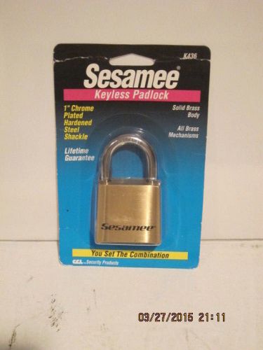 Ccl, sesame, k436, resettable combination padlock 1&#034; shackle, free ship nisp!!! for sale